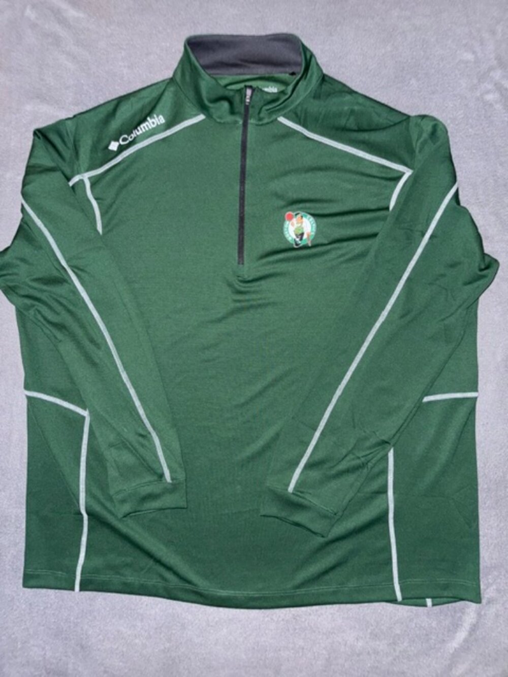 Mens Columbia Golf Green Boston Celtics Shotgun Quarter-Zip Pullover Jacket 2XL